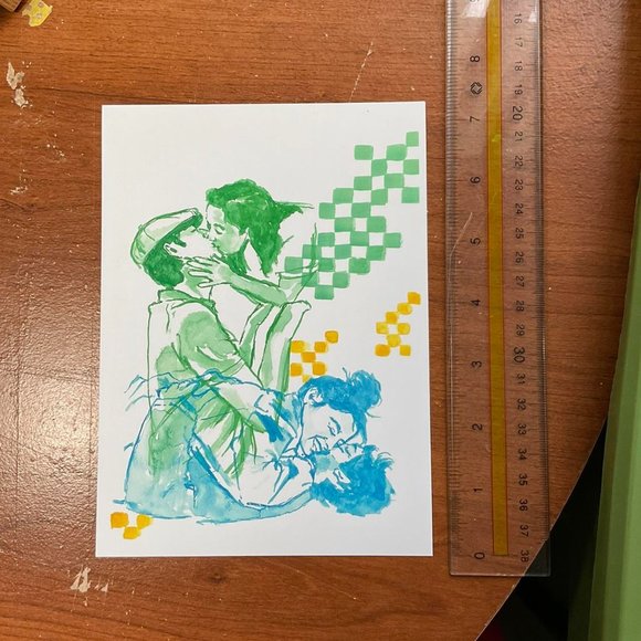 "A Take on Love" Original Art Print - Picture 3 of 3